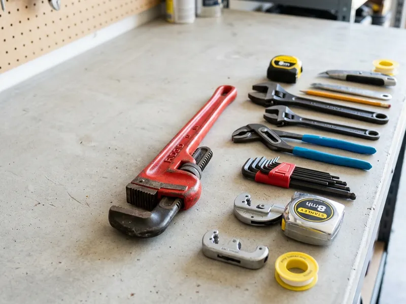 Professional plumbers in Manistique, MI equipped with top-tier tools for residential and commercial plumbing services.